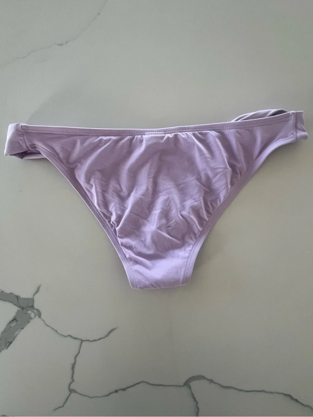 L*Space Lavender Lilac Taboo Side Loop Bikini Bottom Size Large EUC